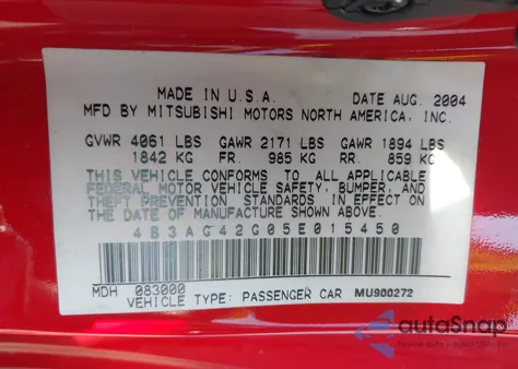 2005 Dodge Stratus Sxt z USA, uszkodzony, nr VIN 4B3AG42G05E015450